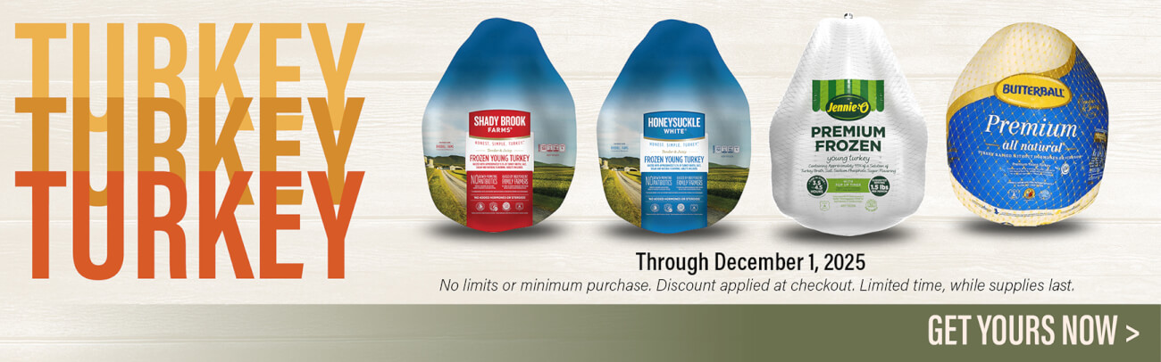 Get the best deals on your holiday turkeys at your commissary!