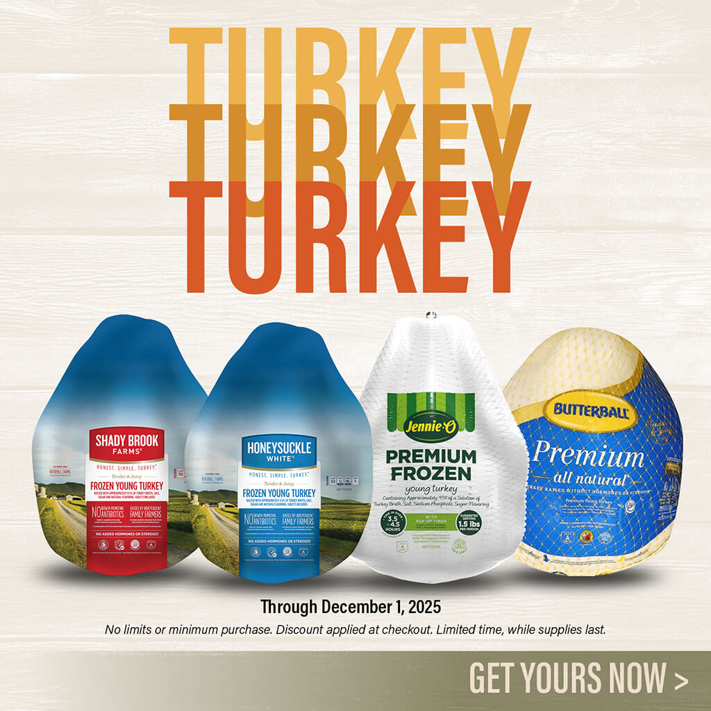 Get the best deals on your holiday turkeys at your commissary!